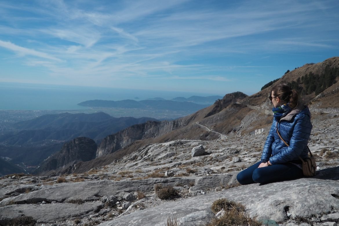 La vista dalle Alpi Apuane