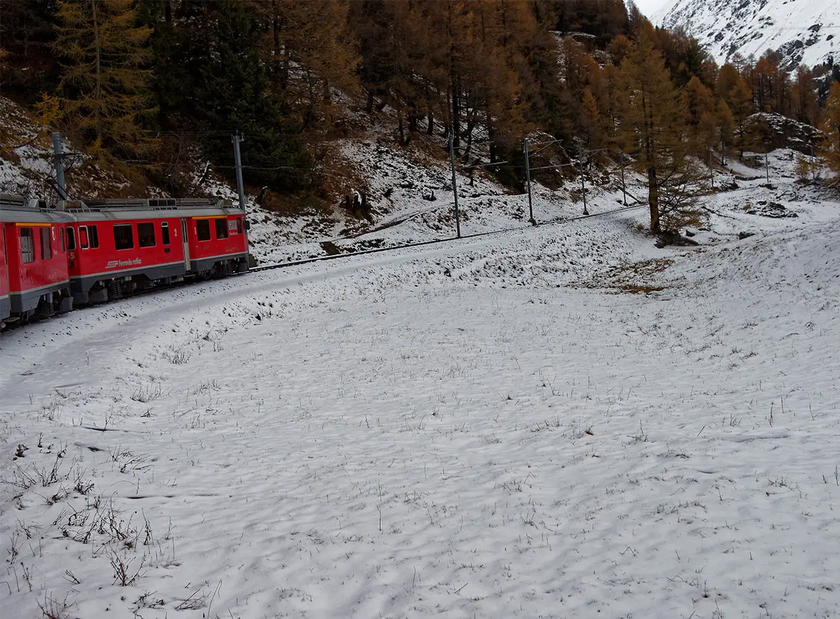 Neve Trenino Rosso del Bernina