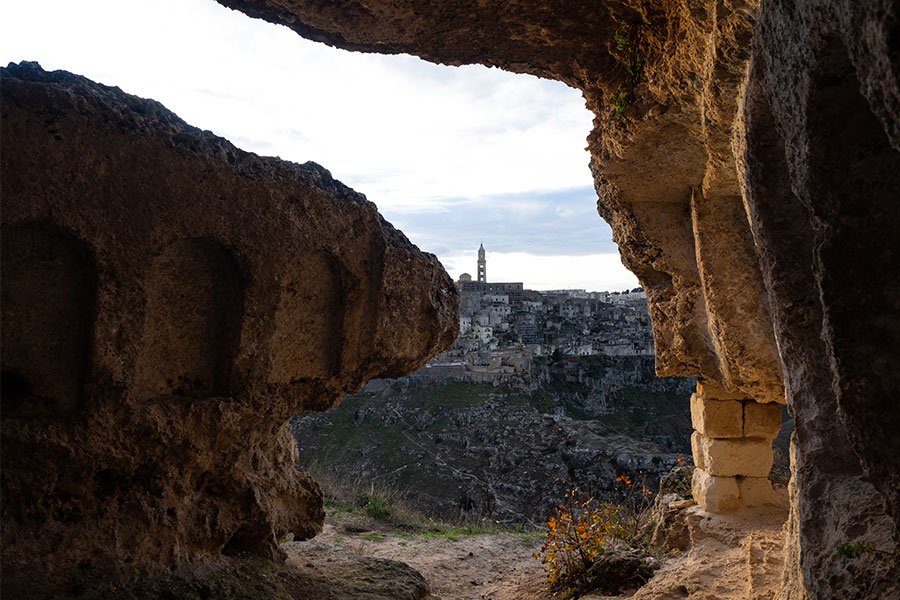 Scorci di Matera dal Parco della Murgia