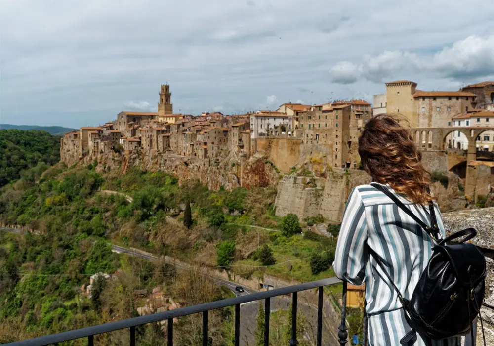 Vista panoramica di Pitigliano