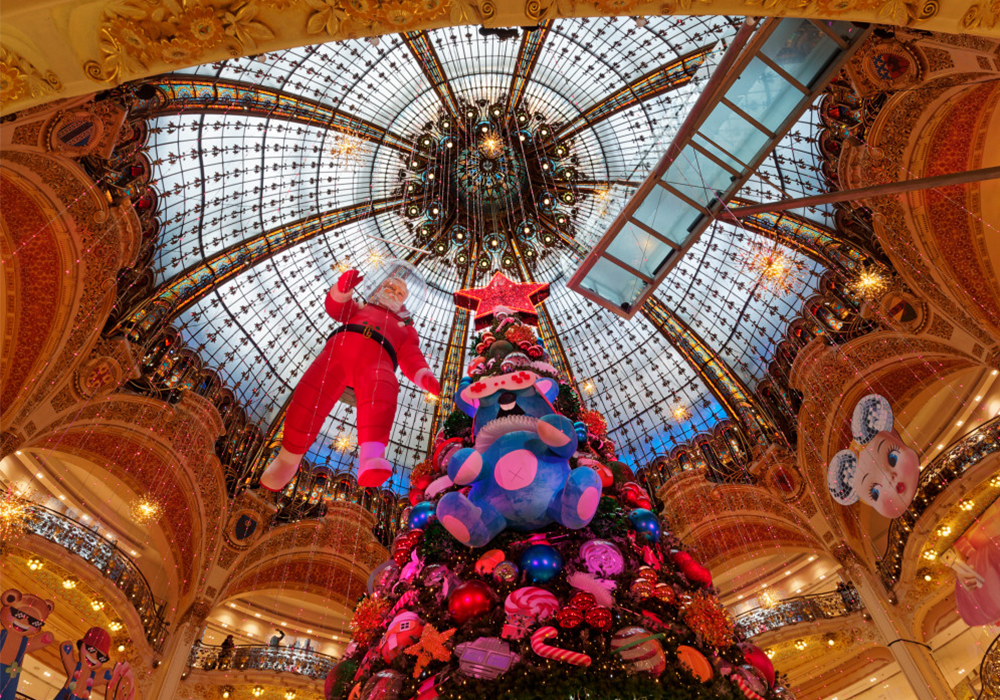 Natale alle Gallerie Lafayette, Parigi